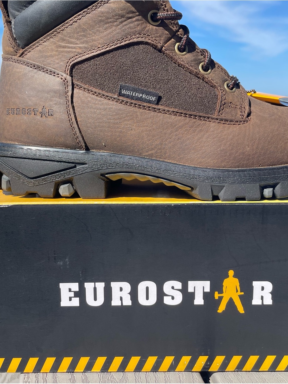 Men’s Eurostar Tucker II WP Brown Leather Work Boot 9.5